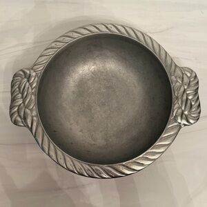 Vintage Wilton Armatale Patio Rope Serving Bowl - heavy!